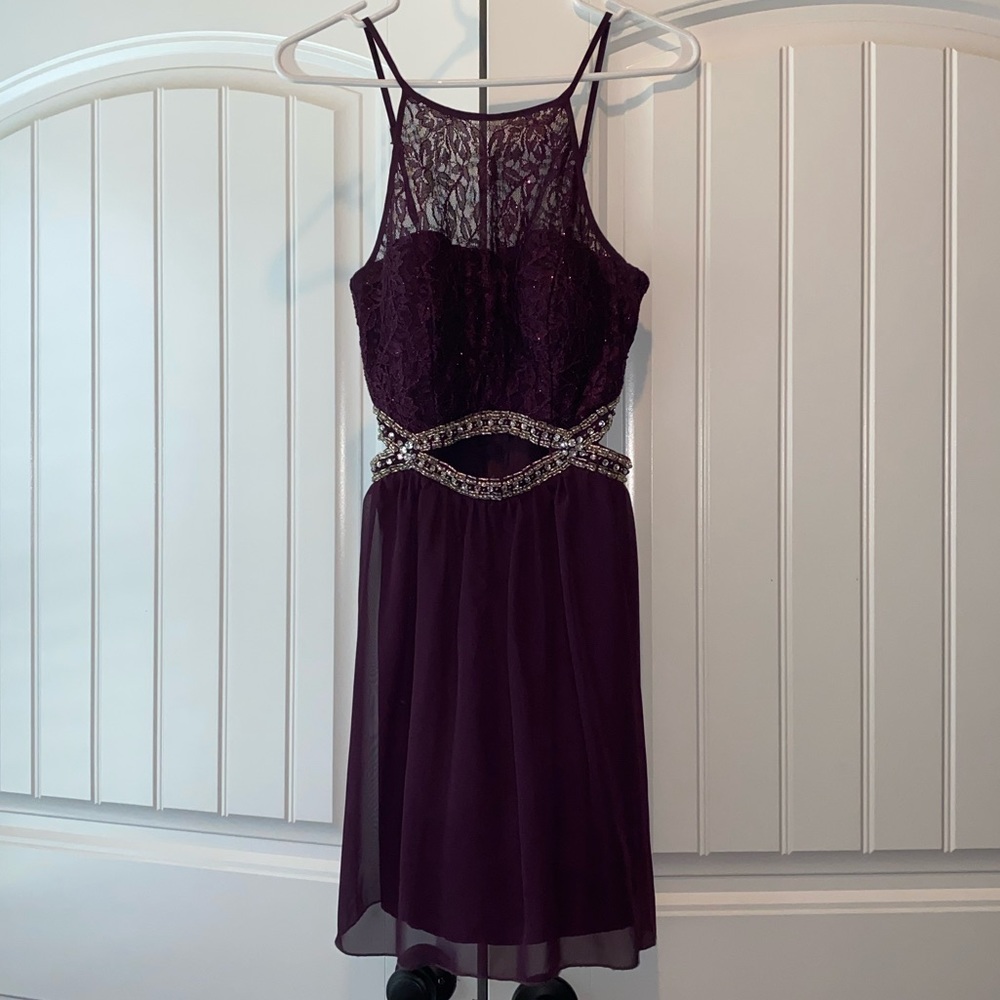 Purple cocktail dress